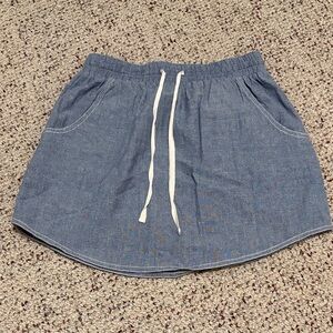 dELiA*s Light Blue Chambray Drawstring Skirt